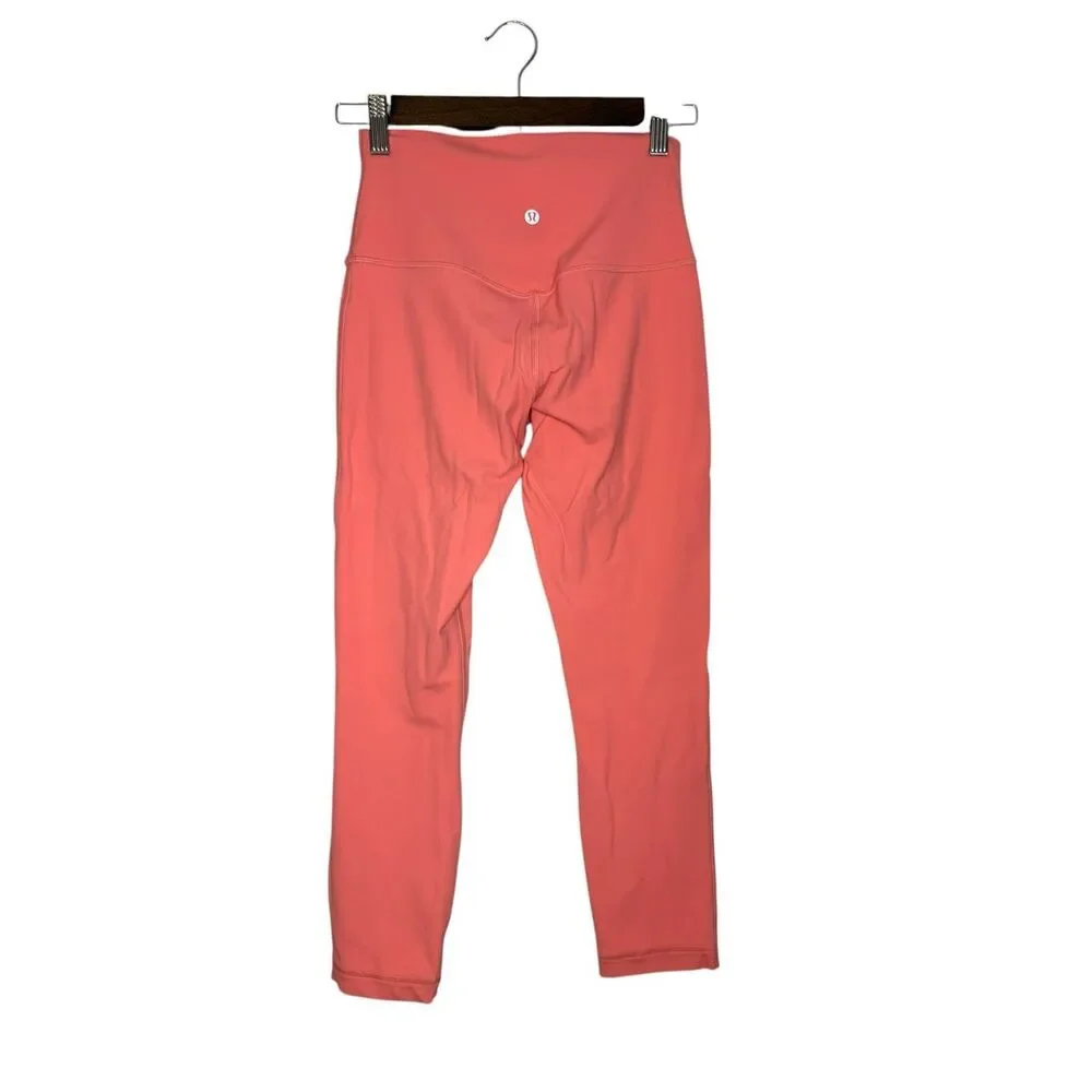 Lululemon Align High Rise Crop 23” Raspberry Cream Size 6‎